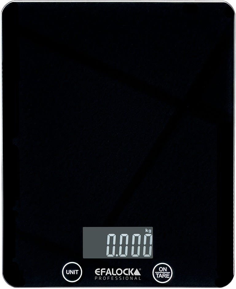Efalock Digitalwaage Expert Glas Schwarz
