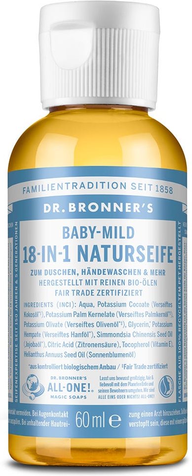 Dr. Bronner's 18-in-1 Naturseife Baby-Mild 60 ml