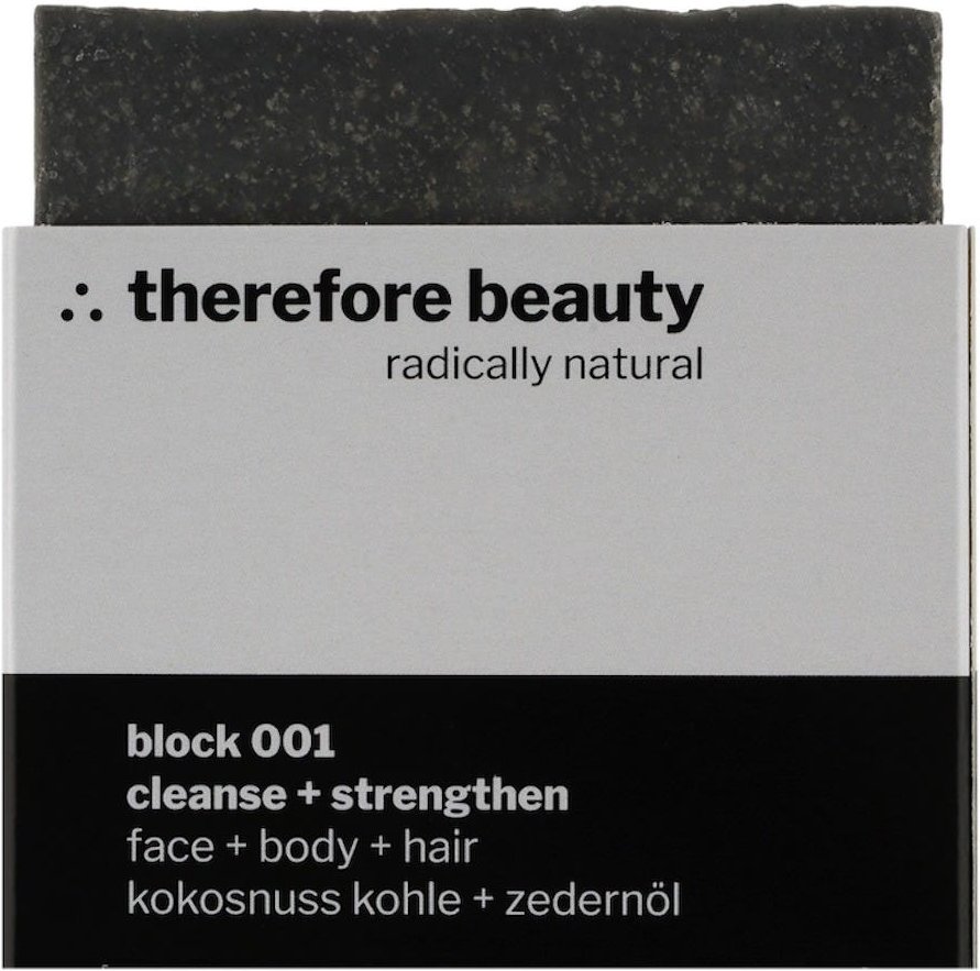 therefore beauty block 001 cleanse + strengthen Seife 100 g
