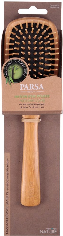 PARSA Beauty Profi FSC Holz Haarbürste Groß Oval mit Holzstiften