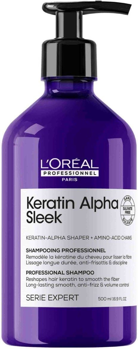 L'Oréal Professionnel Paris Keratin Alpha Sleek Shampoo 500 ml