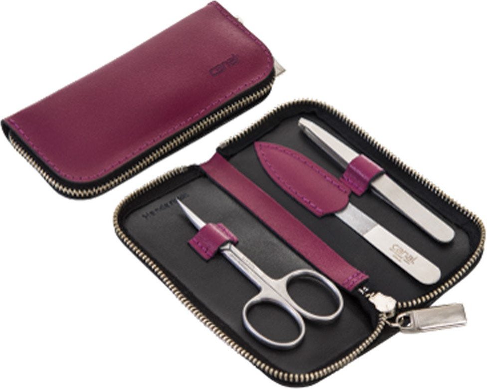 Canal RV-Etui aus Spaltleder beere, 3-teilig