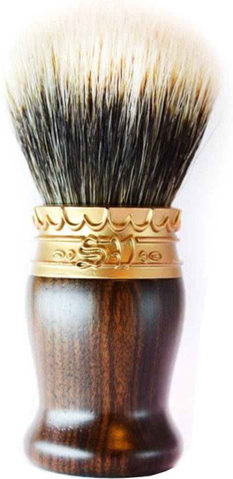 Saponificio Varesino Shaving Brush - Pewter / Ebony Makassar handle