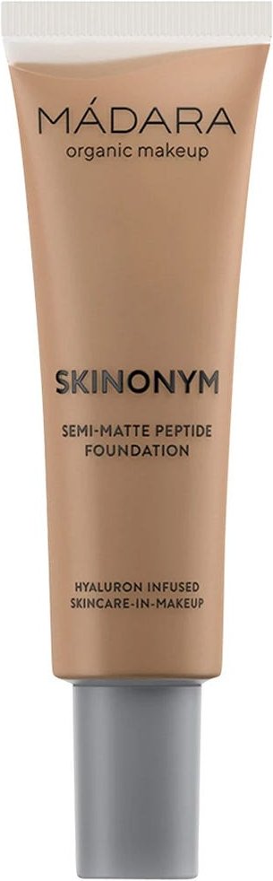 MÁDARA Semi-Matte Peptide Foundation #65 Warm Tan 30 ml