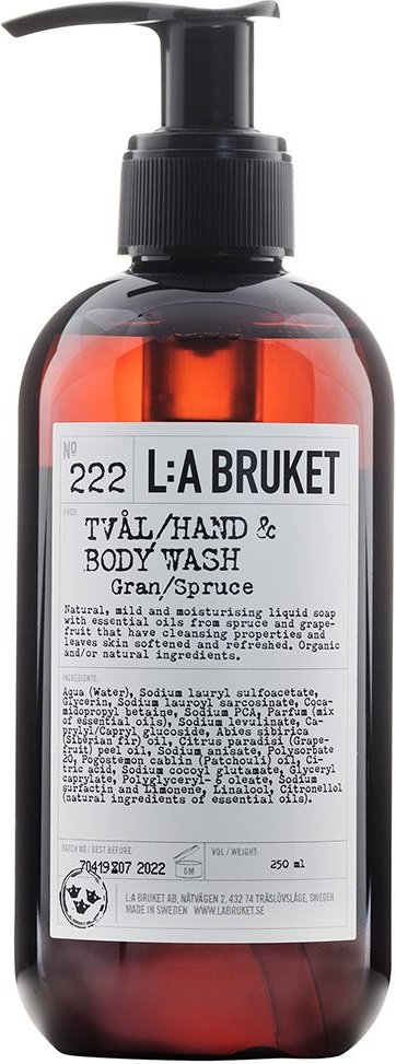 L:A BRUKET 222 Hand & Body Wash Spruce 250 ml
