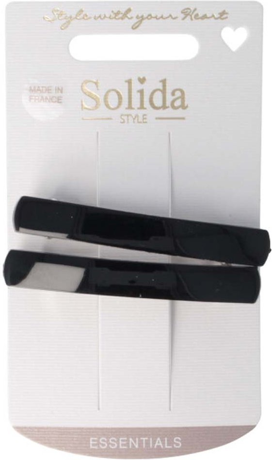 Solida Patentspange Schwarz 2 Stück