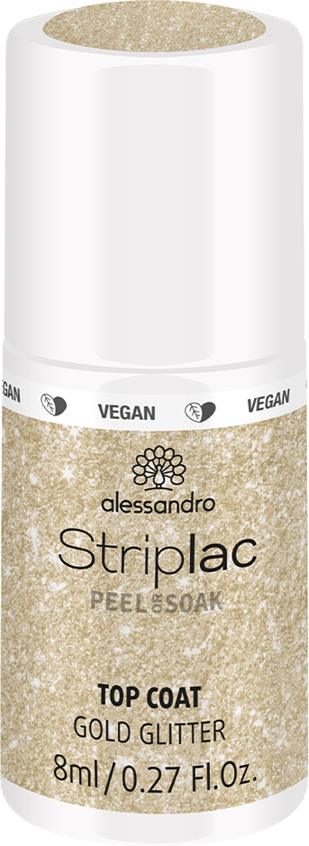 alessandro International Nagellack Top Coat Gold Glitter 8 ml