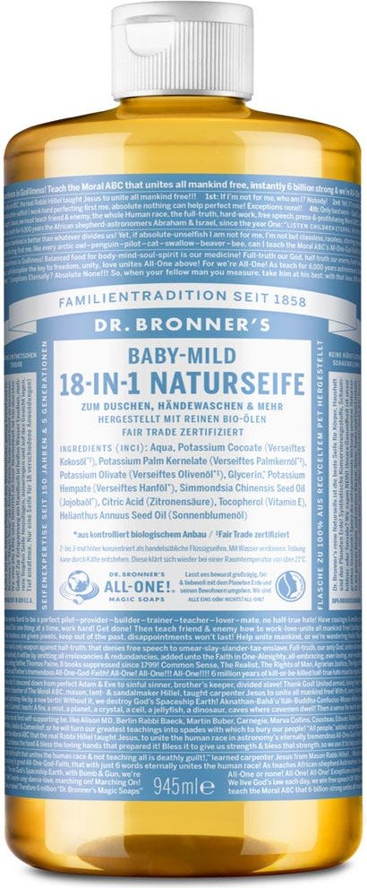 Dr. Bronner's 18-in-1 Naturseife Baby mild 945 ml