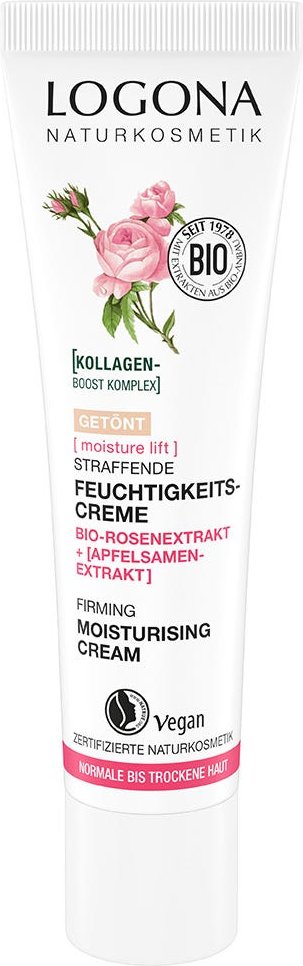LOGONA Moisture Lift Straffende Feuchtigkeitscreme getönt Bio-Rosenextrakt & Bio-Apfelsamenextrakt 30 ml