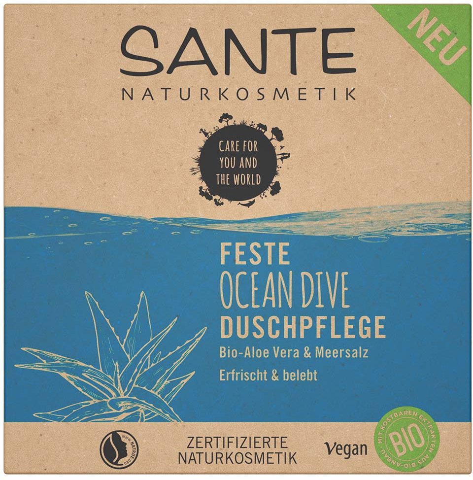 SANTE Feste Duschpflege Ocean Dive 80 g