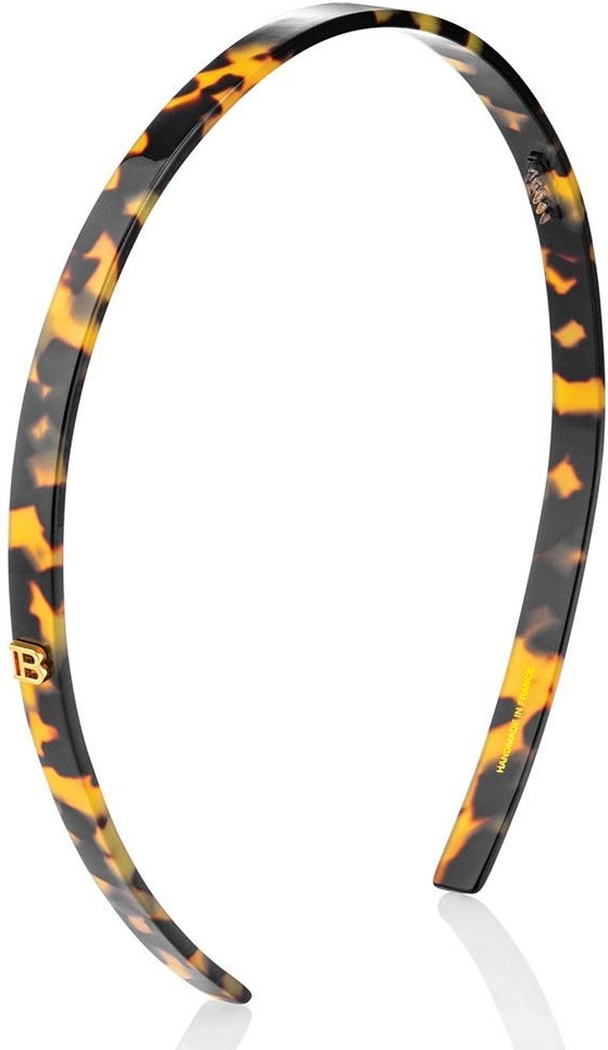 Balmain Cellulose Acetate Headband Small Tortoise Shell