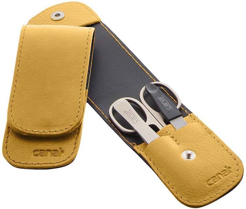 Canal Stecketui mit Druckknopf gelb 3-teilig