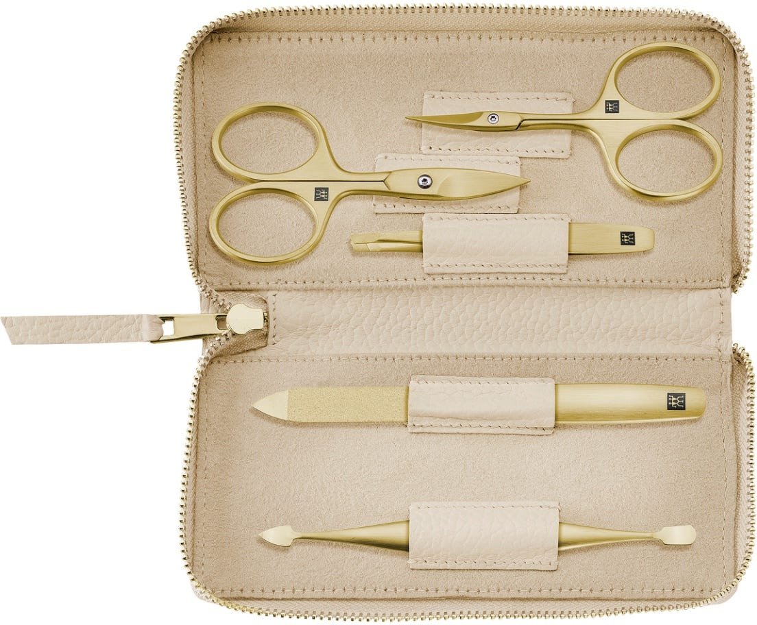 Zwilling Maniküre Pediküre Set 5 tlg. mit Nagelschere beige