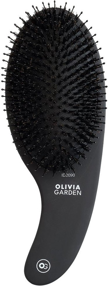 Olivia Garden Curve Boar & Nylon Bristles Matt Black
