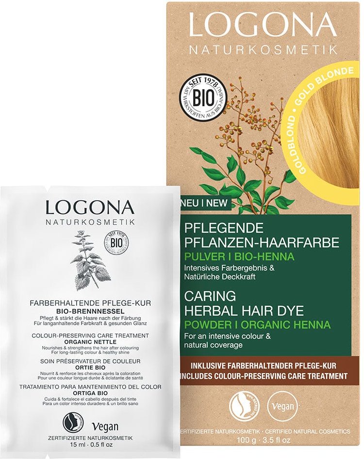 LOGONA Pflanzen-Haarfarbe Pulver Goldblond 100 ml