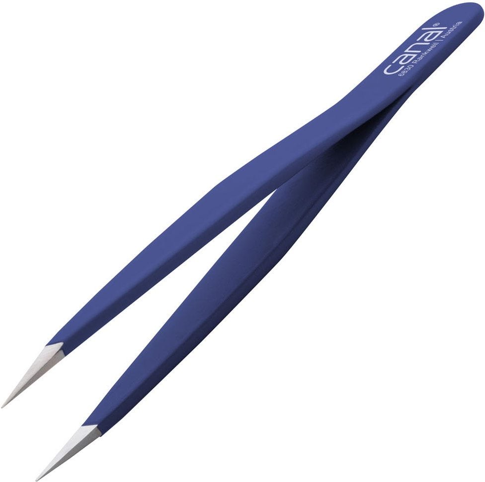 Canal Splitterpinzette blau rostfrei 95 mm