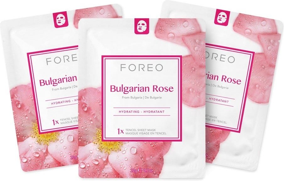 FOREO Sweden Farm To Face Collection Sheet Mask Bulgarian Rose 3 Stück