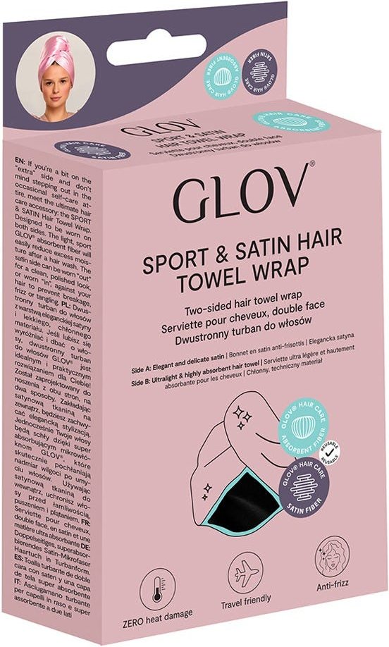 GLOV Sport and Satin Hair Towel Wrap - Black