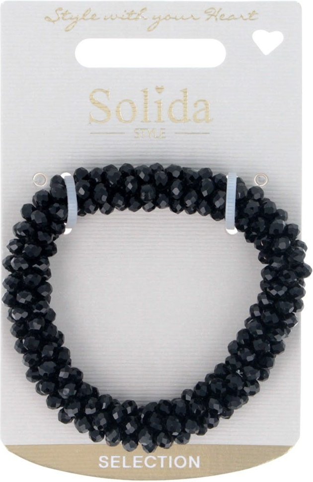 Solida Haargummi schwarz Strass 1 Stk.