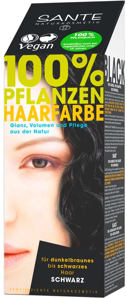 SANTE Pflanzenhaarfarbe - schwarz 100 g