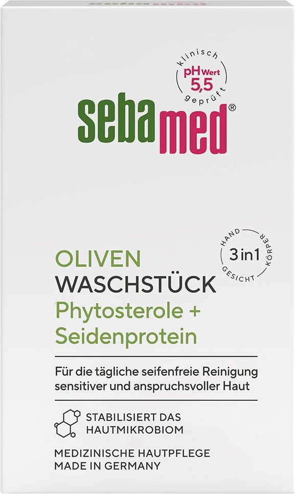 Thumbnail - sebamed Seifenfreies Waschstück mit Olive 150 g