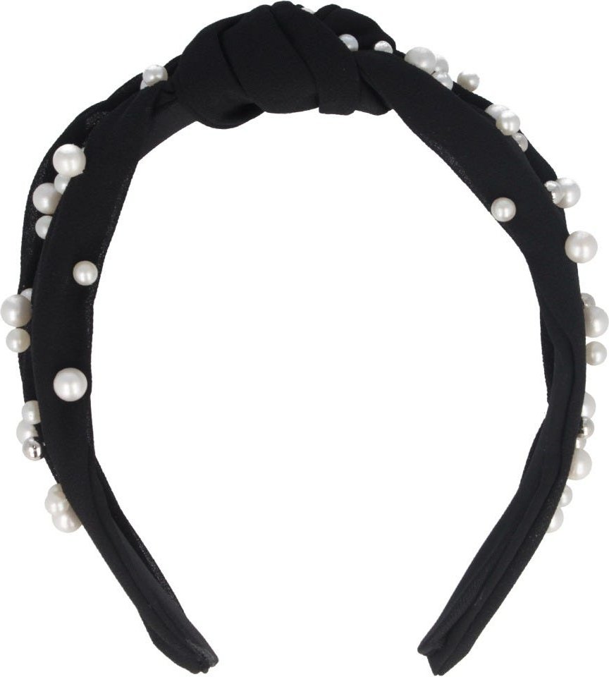 Solida Haarreifen schwarz mit Perlen 1 Stück
