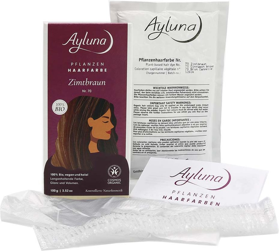 Ayluna Pflanzenhaarfarbe Zimtbraun 100 g