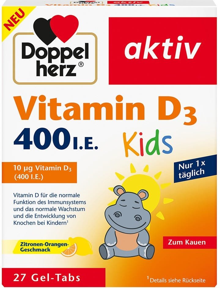 Doppelherz Vitamin D 400 I.E Kids Gel Tabs 27 Stück