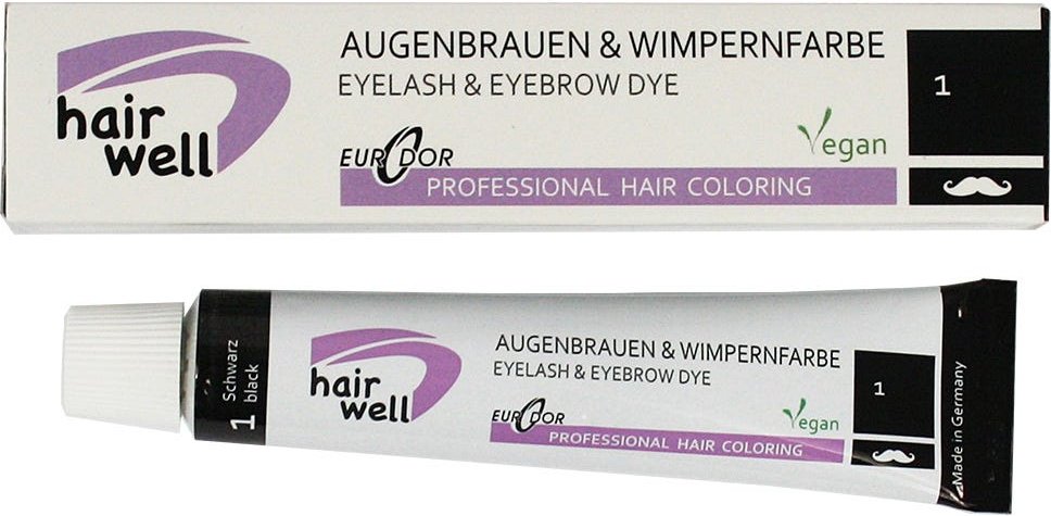 Hairwell Augenbrauen- und Wimpernfarbe Nr. 1 Schwarz 20 ml