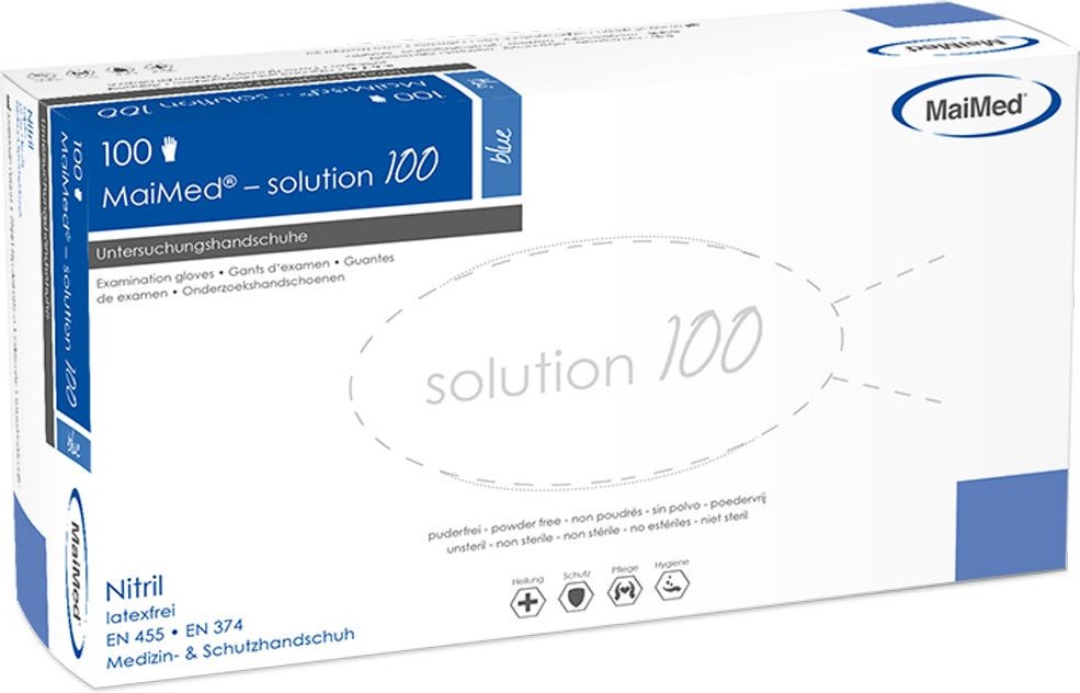 MaiMed Solution 100 Nitril 100 Stück Blau Gr. XL