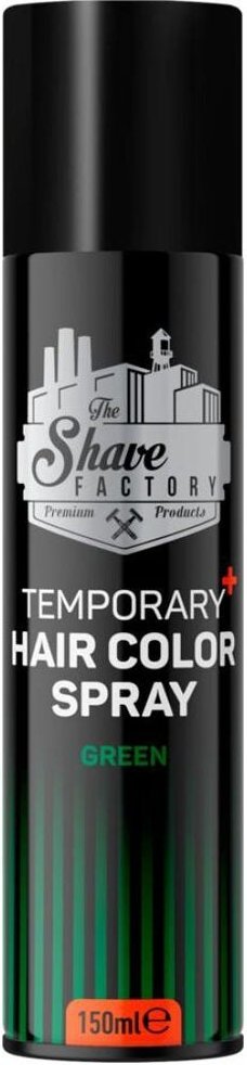 The Shave Factory Temporary+ Hair Color Spray Green 150 ml