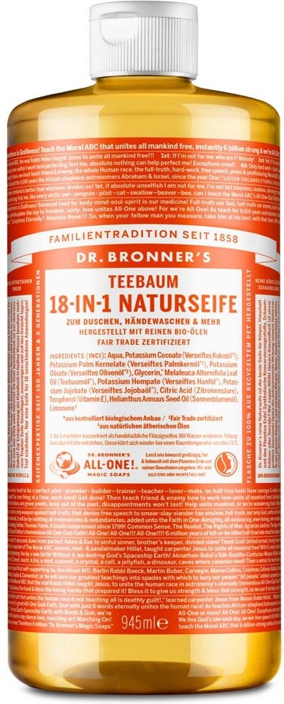 Dr. Bronner's 18-in-1 Naturseife Teebaum 945 ml