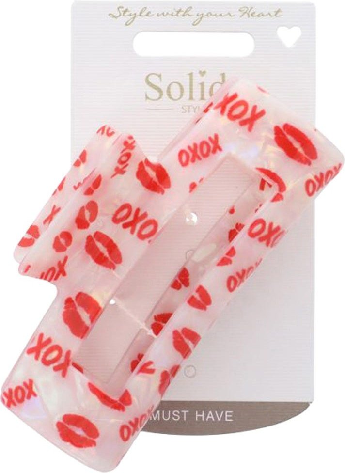 Solida Haarklammer Kussmund holografisch 1 Stück