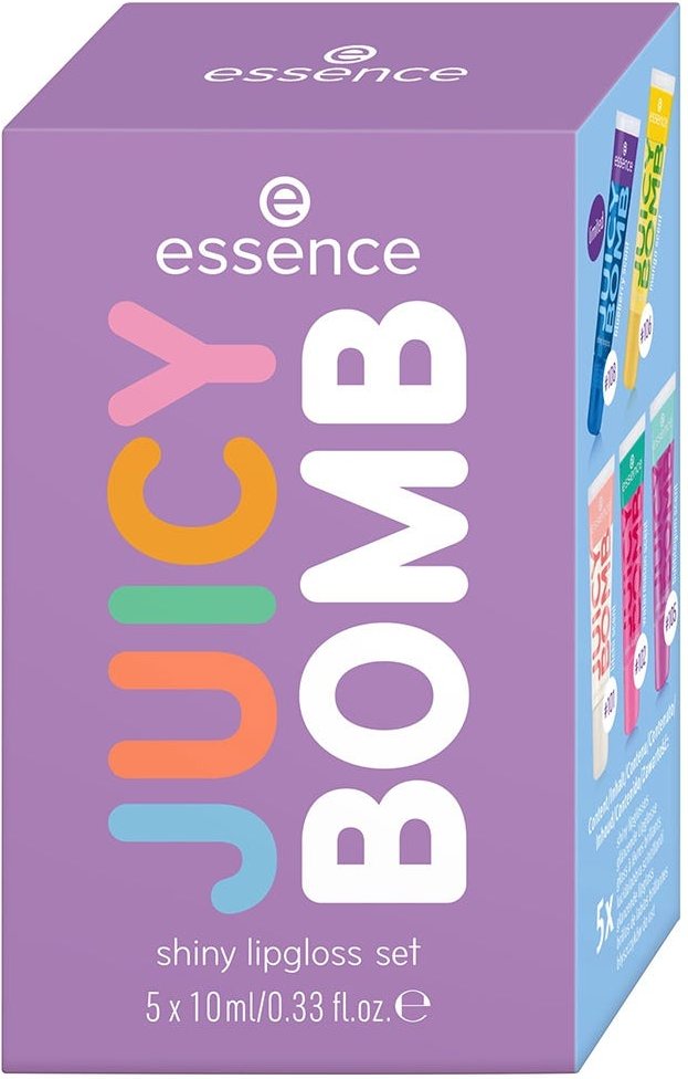 essence JUICY BOMB shiny lipgloss set 02