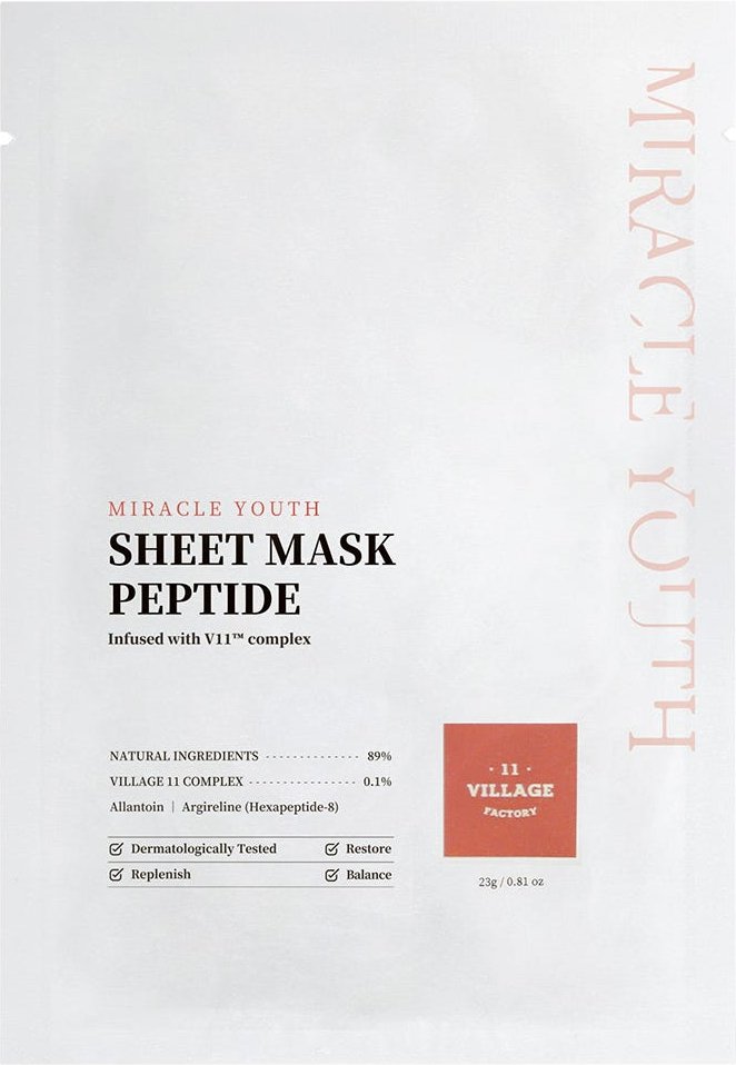 11 Village Factory Miracle Youth Sheet Mask Peptid