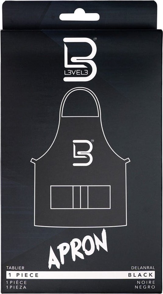 Level3 Apron Black Professionelle Friseurschürze