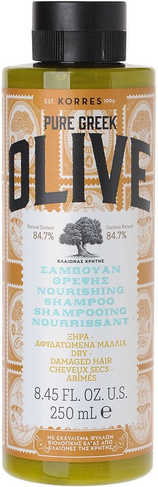 Korres Pure Greek Olive Shampoo für trockenes und beschädigtes Haar 250 ml