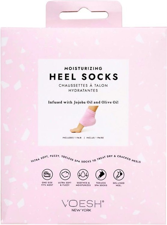VOESH Moisturizing Heel Socks - Pink