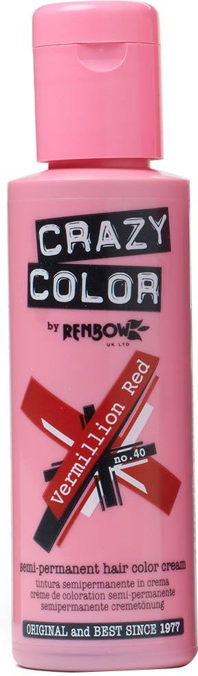 Crazy Color 40 Vermillion Red 100 ml