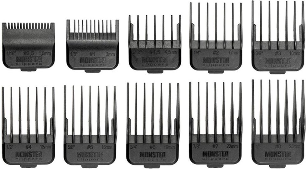 Monster clippers 10 Aufsteckkämme Schwarz