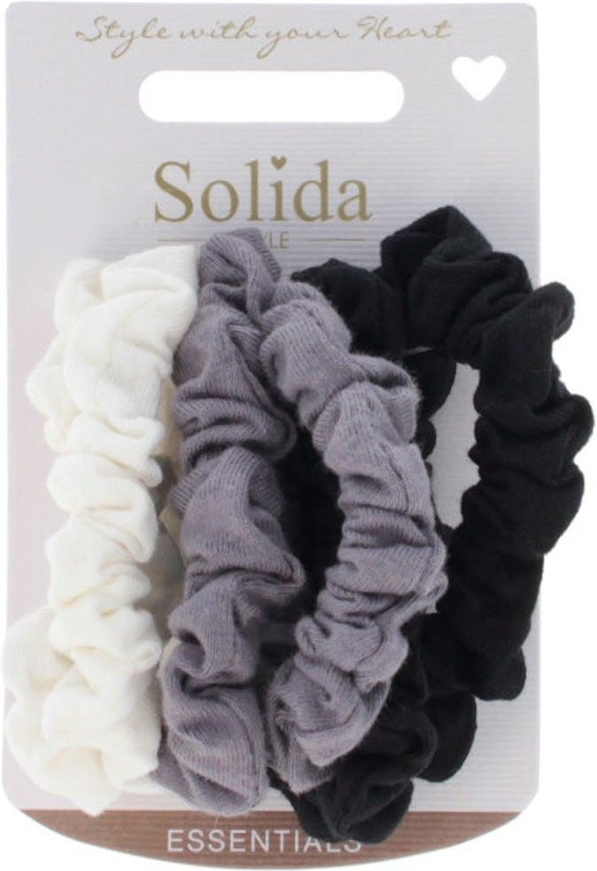 Solida Scrunchie Jersey schwarz grau weiß