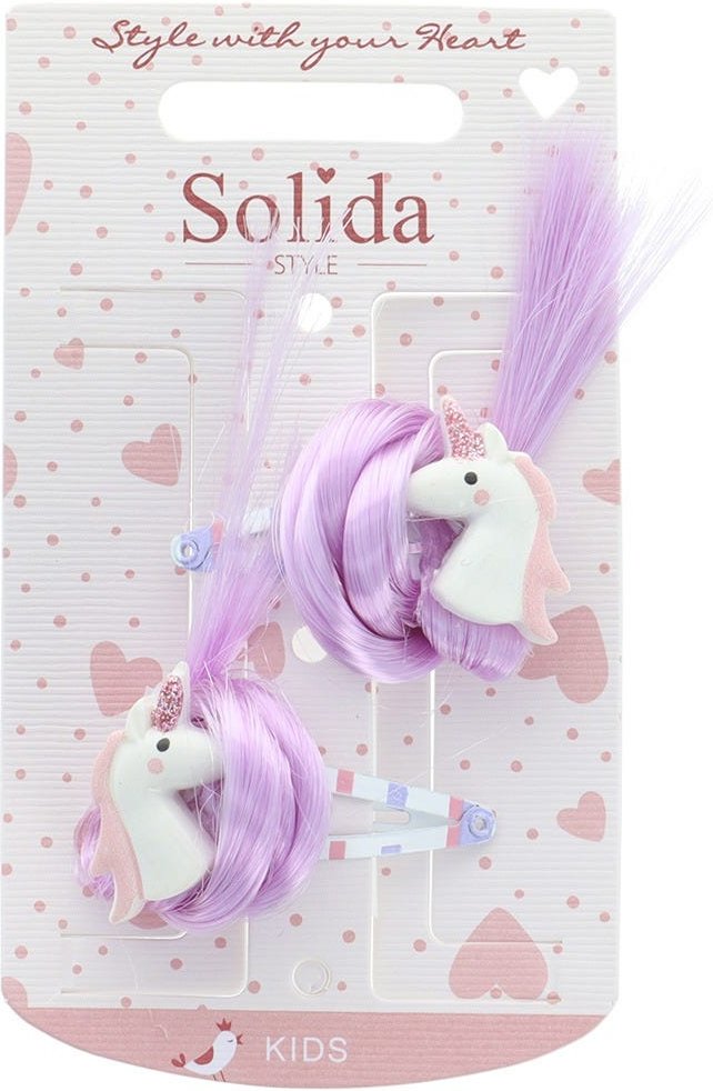 Solida Haarclip-Set mit Einhorn Applikation