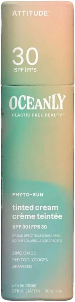 Attitude – Clean Beauty Oceanly PHYTO-SUN Tinted Moisturizing Cream SPF 30 30 g