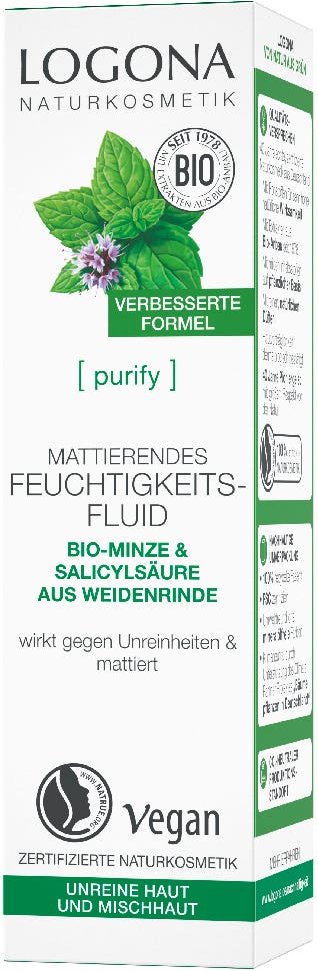 Thumbnail - LOGONA Mattierendes Feuchtigkeitsfluid Bio-Minze & Salicylsäure 30 ml