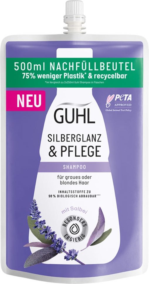 Guhl Silberglanz & Pflege Shampoo Nachfüllbeutel 500 ml