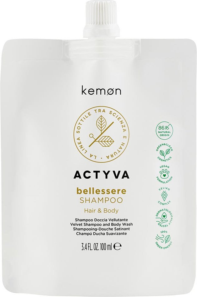 kemon Actyva Bellessere Shampoo Pouch Bag 100 ml