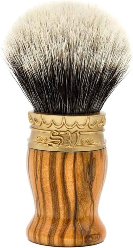 Saponificio Varesino Shaving Brush - Pewter / Olive handle