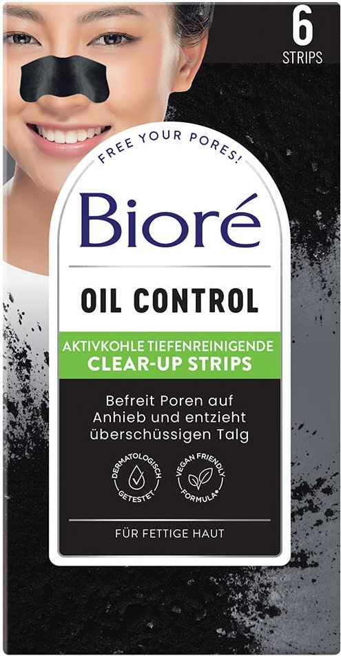 BIORÉ Tiefenreinigende Clear-Up Strips mit Aktivkohle