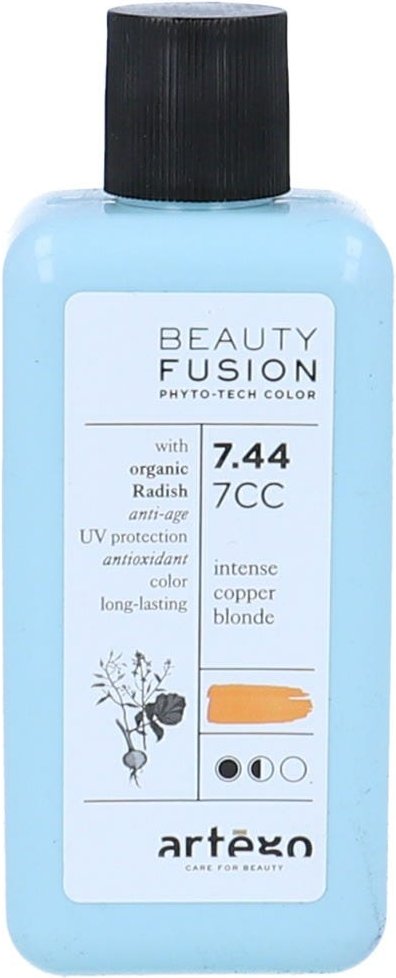Artego Beauty Fusion Haarfarbe 7.44 Blond Kupfer Intensiv 100 ml