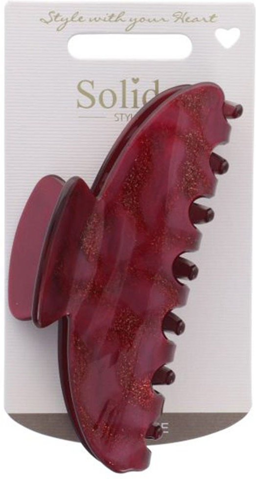Solida Haarklammer Acryl rot